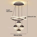 Modern LED Chandeliers, Dimmable 3-Color Kitchen Island Pendant Light for Dining... - Image 4