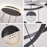 Modern LED Chandeliers, Dimmable 3-Color Kitchen Island Pendant Light for Dining... - Image 5
