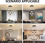 Modern LED Chandeliers, Dimmable 3-Color Kitchen Island Pendant Light for Dining... - Image 6