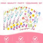 41 PCS Wildflower Party Decorations Floral Theme Disposable Tableware floral pap... - Image 5