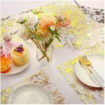Gold Table Runner 11 Inch x 100 Feet Inches, Glitter Metallic Mesh Gold Runner R... - Image 5
