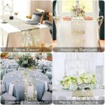Gold Table Runner 11 Inch x 100 Feet Inches, Glitter Metallic Mesh Gold Runner R... - Image 6