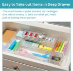 Vtopmart 7 PCS Clear Drawer Organizers Bins, 4-Size Stackable Makeup and Vanity ... - Image 5