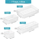 Vtopmart 7 PCS Clear Drawer Organizers Bins, 4-Size Stackable Makeup and Vanity ... - Image 7