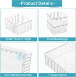 Vtopmart 7 PCS Clear Drawer Organizers Bins, 4-Size Stackable Makeup and Vanity ... - Image 8