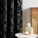 NICETOWN 100% Black Out Curtains 84 inch Long, Grommet Floral Blackout Curtains ... - Image 5