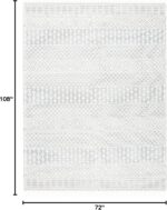 SAFAVIEH Natura Collection Area Rug - 6' x 9', Ivory & Grey, Handmade Moroccan B... - Image 3