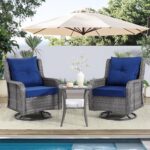 Wumiokio Patio Furniture Sets, 3 Pieces Wicker Outdoor Furniture - 360 Degree Sw... - Image 3