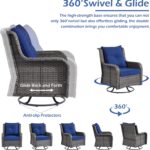 Wumiokio Patio Furniture Sets, 3 Pieces Wicker Outdoor Furniture - 360 Degree Sw... - Image 5