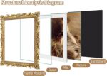 Gold 8x10 Picture Frame Vintage Antique Baroque for Wall or Tabletop Display, Or... - Image 4