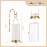 Gold Candle Sconces Wall Decor: Set of 2 Wall Candle Holder for Pillar Candles -... - Image 4