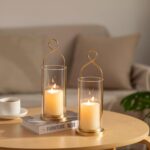 Gold Candle Sconces Wall Decor: Set of 2 Wall Candle Holder for Pillar Candles -... - Image 5