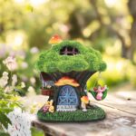TERESA'S COLLECTIONS Fairy House Outdoor Statues with Solar Light for Garden Dec... - Image 3