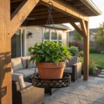 Hanging Planter with Metal Chain & Wall Hook, Stylish Indoor Outdoor Plant Hange... - Image 4