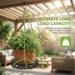 Hanging Planter with Metal Chain & Wall Hook, Stylish Indoor Outdoor Plant Hange... - Image 6