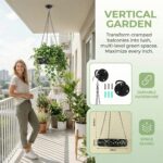 Hanging Planter with Metal Chain & Wall Hook, Stylish Indoor Outdoor Plant Hange... - Image 7
