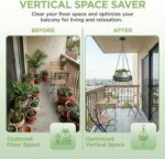 Hanging Planter with Metal Chain & Wall Hook, Stylish Indoor Outdoor Plant Hange... - Image 9