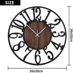 1st owned Large Wall Clock for Living Room Decor- 24" Decorative Antique Silent ... - Image 4