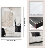 Creoate Framed Wall Art, Abstract Hand Painted Painting Textured Canvas Print Ar... - Image 3