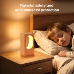 YIEONSHION LED Wood Desk Lamp, Dimmable Bedside Night Light for Bedroom, Creativ... - Image 7