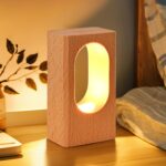 YIEONSHION LED Wood Desk Lamp, Dimmable Bedside Night Light for Bedroom, Creativ... - Image 8