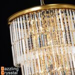 Grand Luxury Crystal Chandelier for High Ceiling Foyer, 37-Light Copper Round St... - Image 3