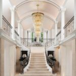 Grand Luxury Crystal Chandelier for High Ceiling Foyer, 37-Light Copper Round St... - Image 9