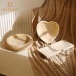 Hanobe Decorative Wood Dough Bowl: Long Wooden Bowl for Entry Way Table Home Dec... - Image 8