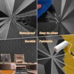 WOWSTAR 31 Sq.Ft. 24-Pack 3D Wall Panels Diamond for Interior Wall Decor for Liv... - Image 6