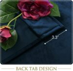 StangH Navy Blue Velvet Curtains 96 inches Long for Living Room, Luxury Blackout... - Image 4