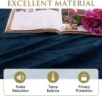 StangH Navy Blue Velvet Curtains 96 inches Long for Living Room, Luxury Blackout... - Image 6