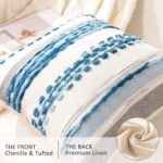 Boho Throw Pillow Covers 18x18 Set of 2 Farmhouse Decorative Cushion Case Stripe... - Image 3
