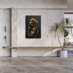 Motivational Wall Art - African American Wall Decor Black Gold King Canvas Art P... - Image 7