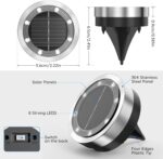 Solar Ground Lights Outdoor, 12 Pack Solar Lights Outdoor Waterproof, Mini Flat ... - Image 6