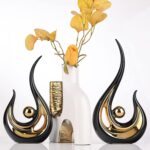 XMGZQ 2pcs Black and Gold Modern Abstract Art Statue Table Decoration,Elegantes ... - Image 4