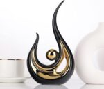 XMGZQ 2pcs Black and Gold Modern Abstract Art Statue Table Decoration,Elegantes ... - Image 7