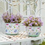 Joint Honglin Butterfly & Bee Metal Planters Set of 2 – Decorative Flower Pots w... - Image 4