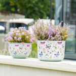 Joint Honglin Butterfly & Bee Metal Planters Set of 2 – Decorative Flower Pots w... - Image 5