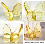 kanpura Yellow Crystal Flying Butterfly Figurine,Glass Butterfly Figurine Orname... - Image 9