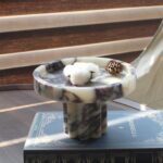Natural Marble Tray with Legs, Vanity Decorative Tray for Countertop Organizer, ... - Image 3