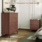 ARTPOWER Tall 5 Drawer Dresser for Bedroom, Mid-Century Modern Wood Chest with S... - Image 7