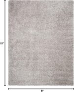 SAFAVIEH Area Rug 8x10 - California Shag Collection - Large - Silver, Non-Sheddi... - Image 3