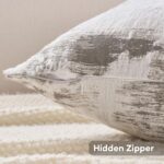 FUTEI Pack of 2 Faux Cashmere Jacquard Throw Pillow Covers 20x20 Inch Soft Marbl... - Image 4