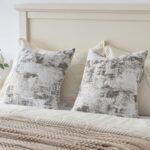 FUTEI Pack of 2 Faux Cashmere Jacquard Throw Pillow Covers 20x20 Inch Soft Marbl... - Image 7