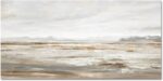 TRAIN2 ART Abstract Wall Art Canvas Wall Art for Living Room Brown and Grey Ocea... - Image 6