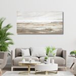 TRAIN2 ART Abstract Wall Art Canvas Wall Art for Living Room Brown and Grey Ocea... - Image 7
