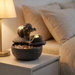 Ceramic Elephant Tabletop Water Fountain – Small Indoor Fountain with LED Light,... - Image 7