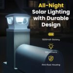 Brighticonic Solar Post Cap Lights Outdoor for 4x4, 3x3 – Auto On/Off Post Light... - Image 4