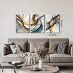 Abstract Wall Decor for Living Room Modern Prints Wall Art Bedroom 3 Piece Canva... - Image 7