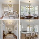 Modern Gold Chandelier 20-Light, Luxury Round Sputnik Chandeliers with Acrylic S... - Image 10